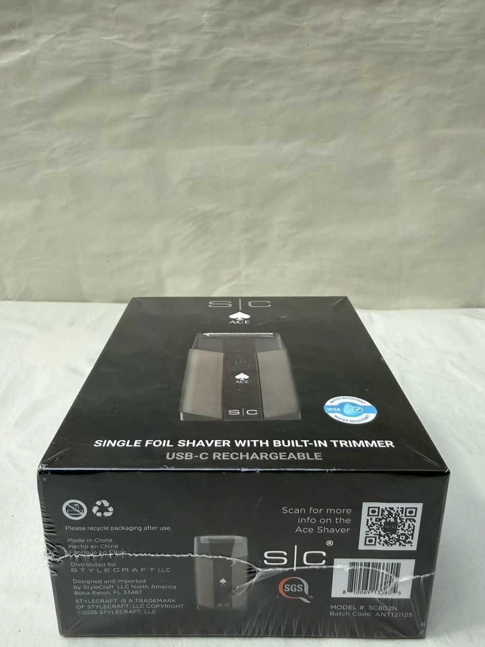S|C Ace Electric Foil Shaver - Black - New Box/Never Opened